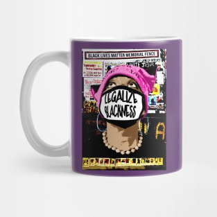 Legalize Blackness Black Lives Matter Memorial Fence - Light Complexion - Brown Eyes - Back Mug